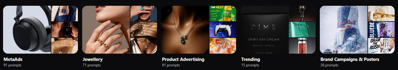 Pinitup prompt discovery filters and collections