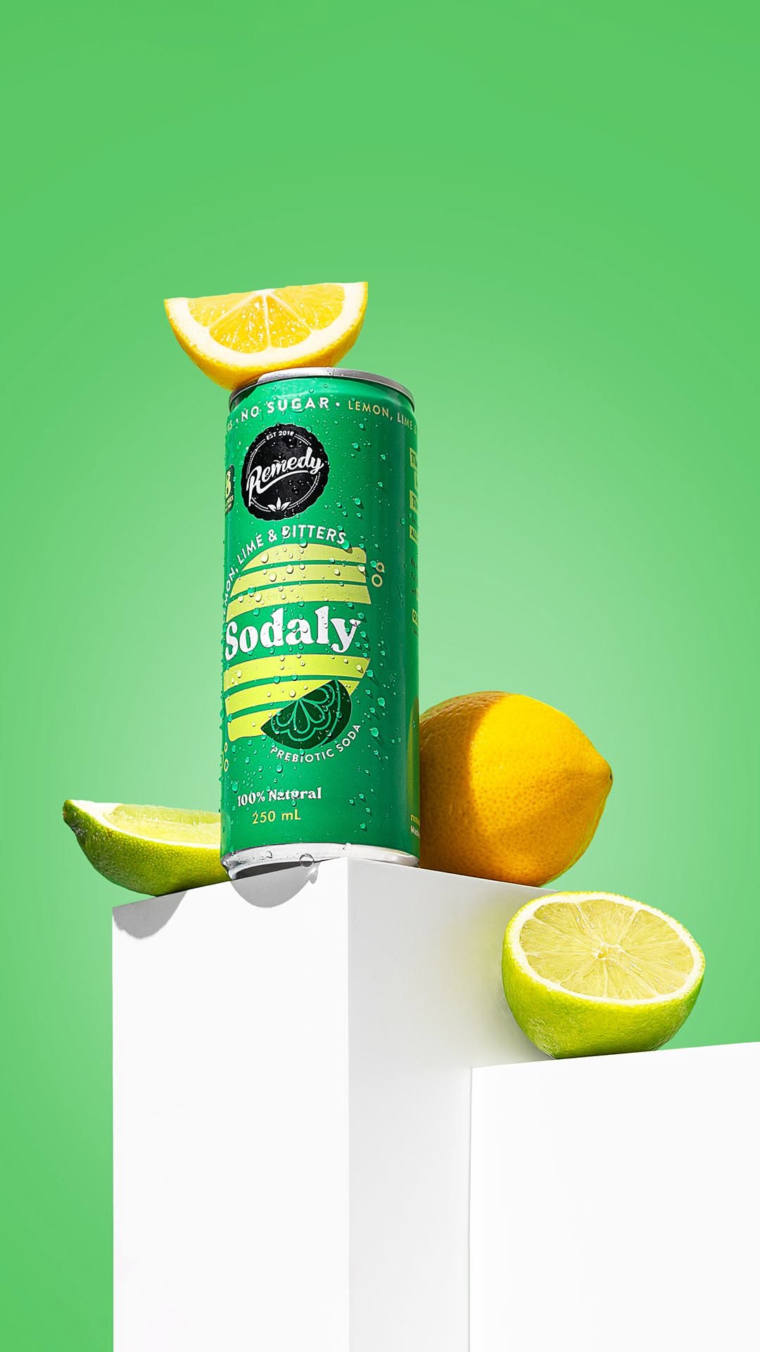 Green Canned Soda Product Photography Prompt