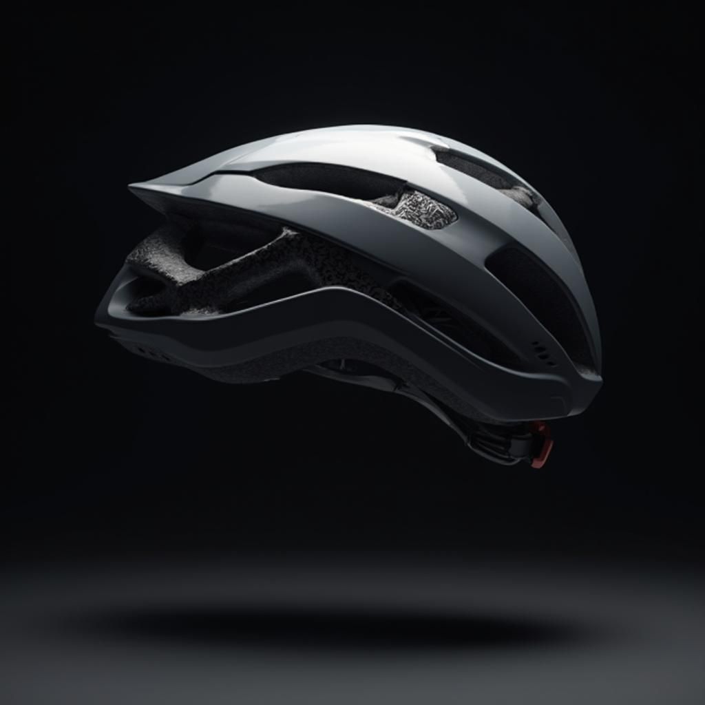 Aerodynamic Cycling Helmet Product Photography Prompt