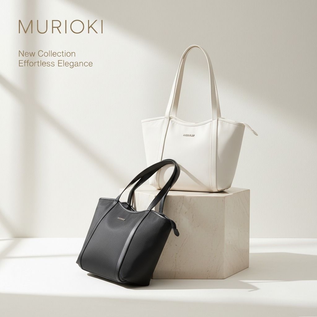 Tote Handbag Duo Product Photography Prompt