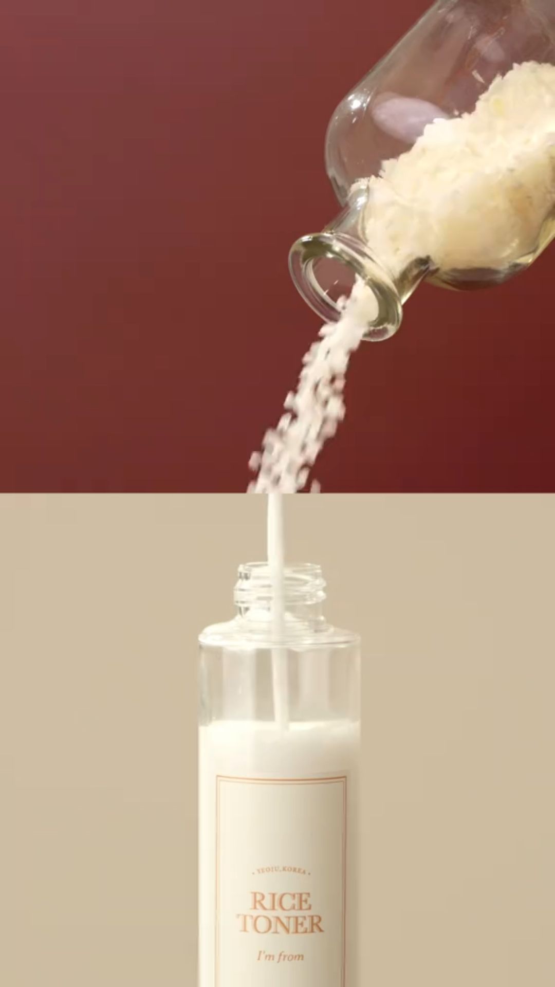 Rice Toner Skincare Product Photography Prompt