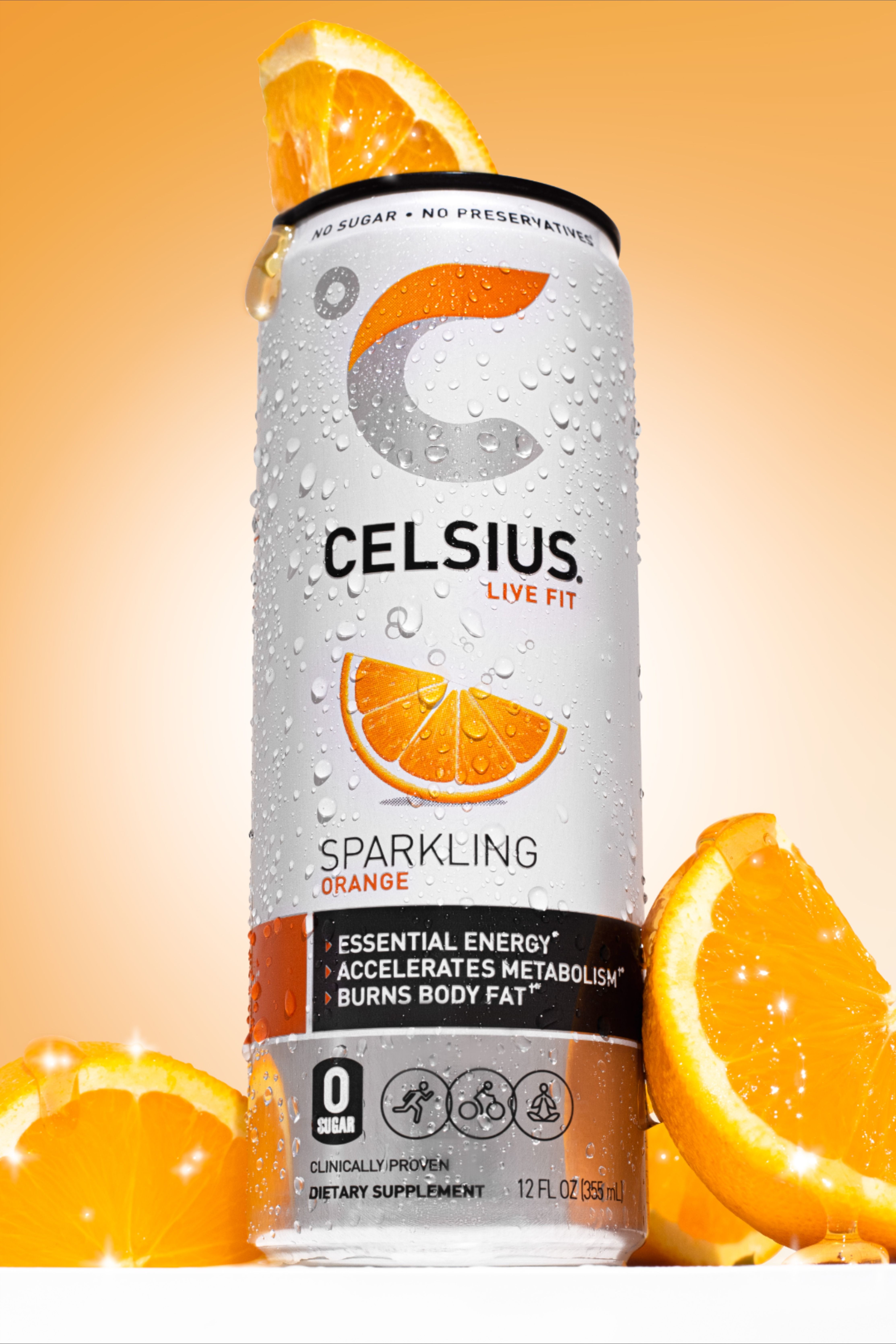 Orange Energy Drink Can Product Photography Prompt