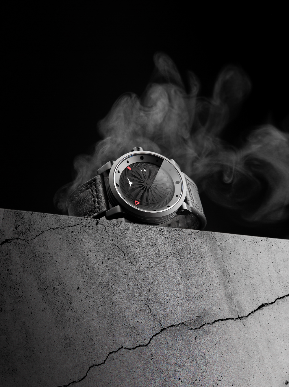 Industrial Luxury Watch on Concrete AI Prompt