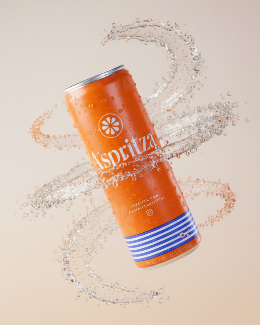 Canned Drink Splash Product Photography Prompt