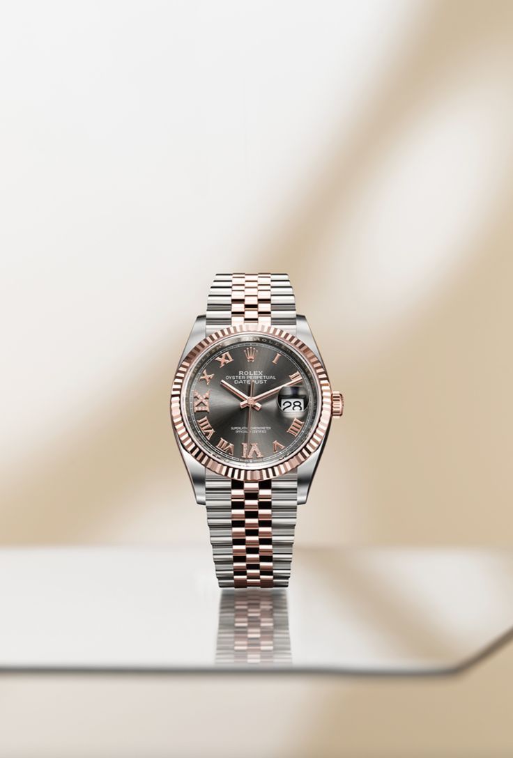 Two-Tone Luxury Watch Product Photography Prompt