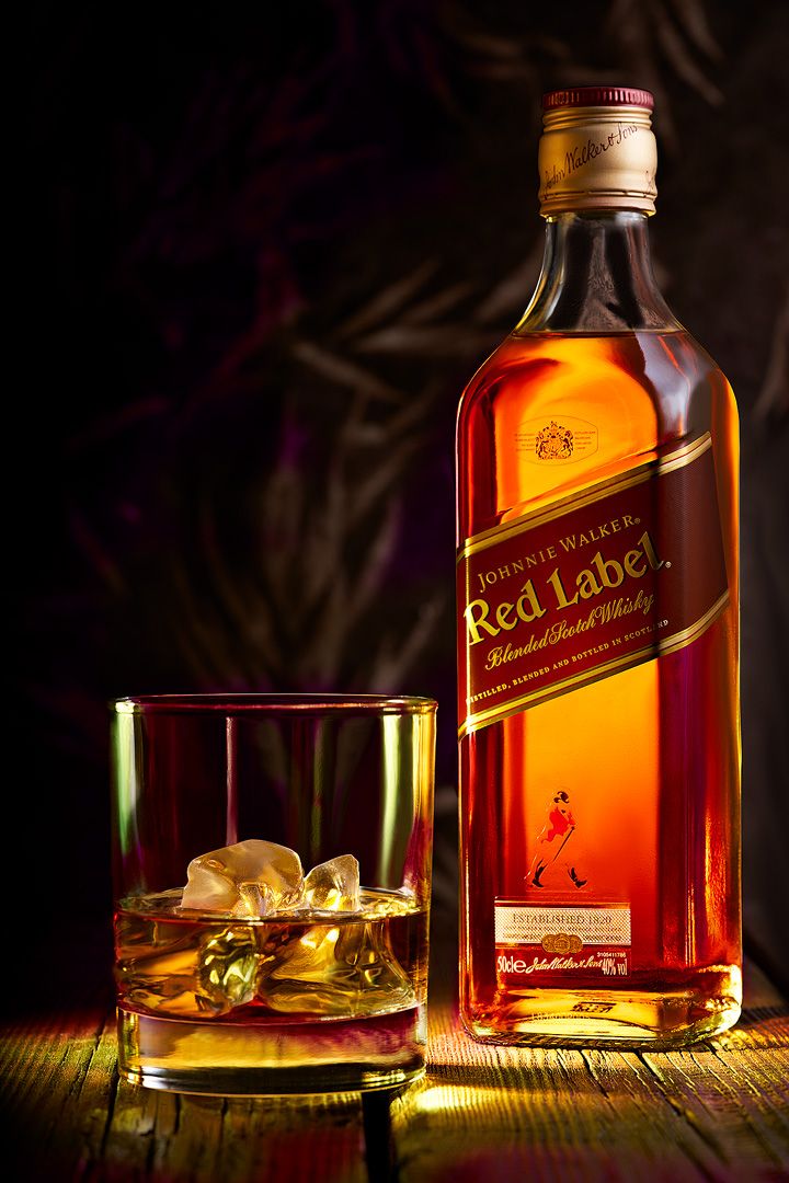 Scotch Whisky Bottle and Glass Product Photography Prompt