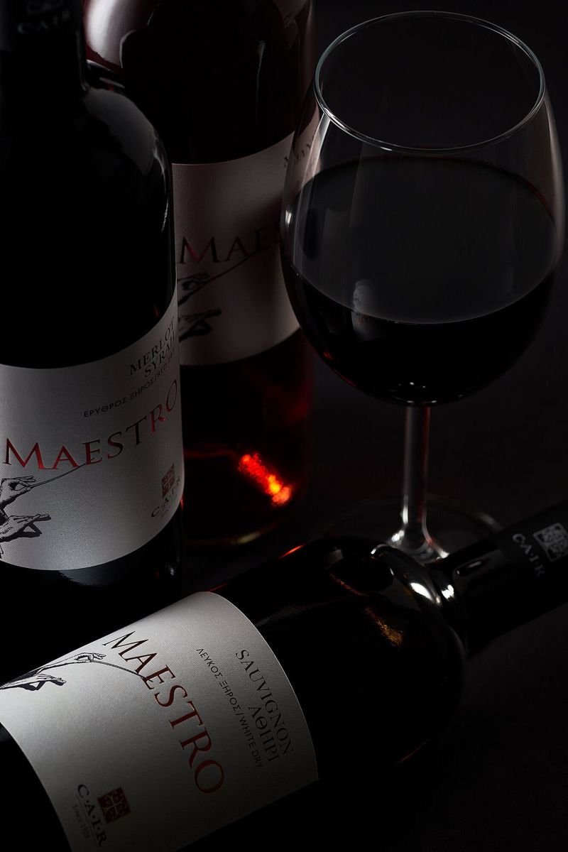 Luxury Wine Bottle and Glass Product Photography Prompt