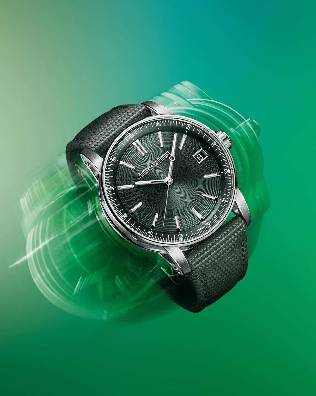 Luxury Green Dial Watch Studio Photoshoot Prompt