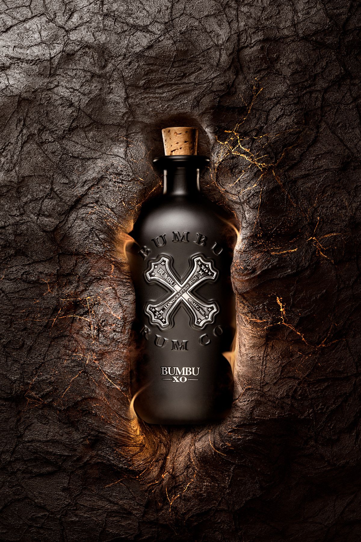 Dark Rum Bottle Product Photography AI Prompt