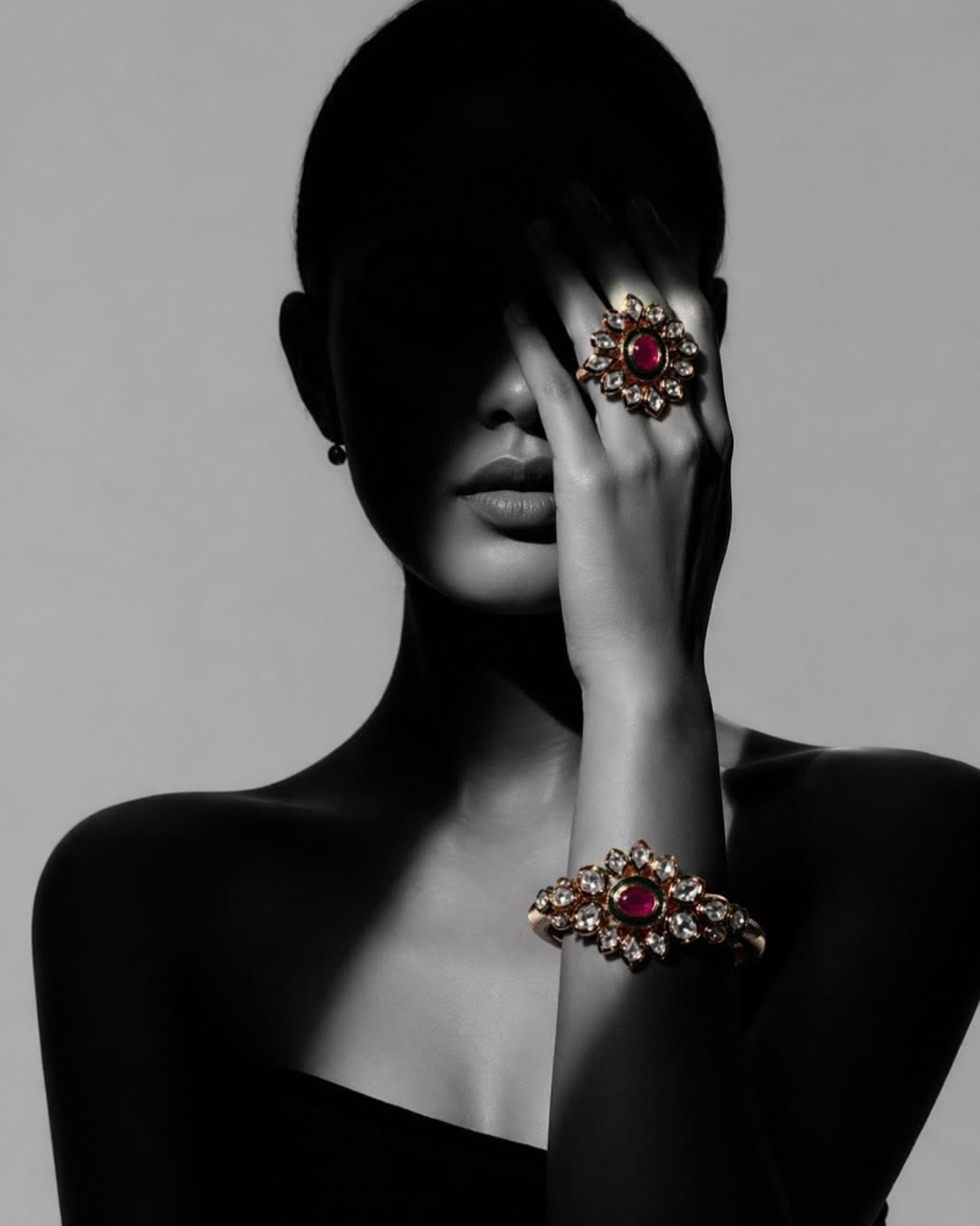 Luxury Ruby Jewellery Photoshoot Prompt