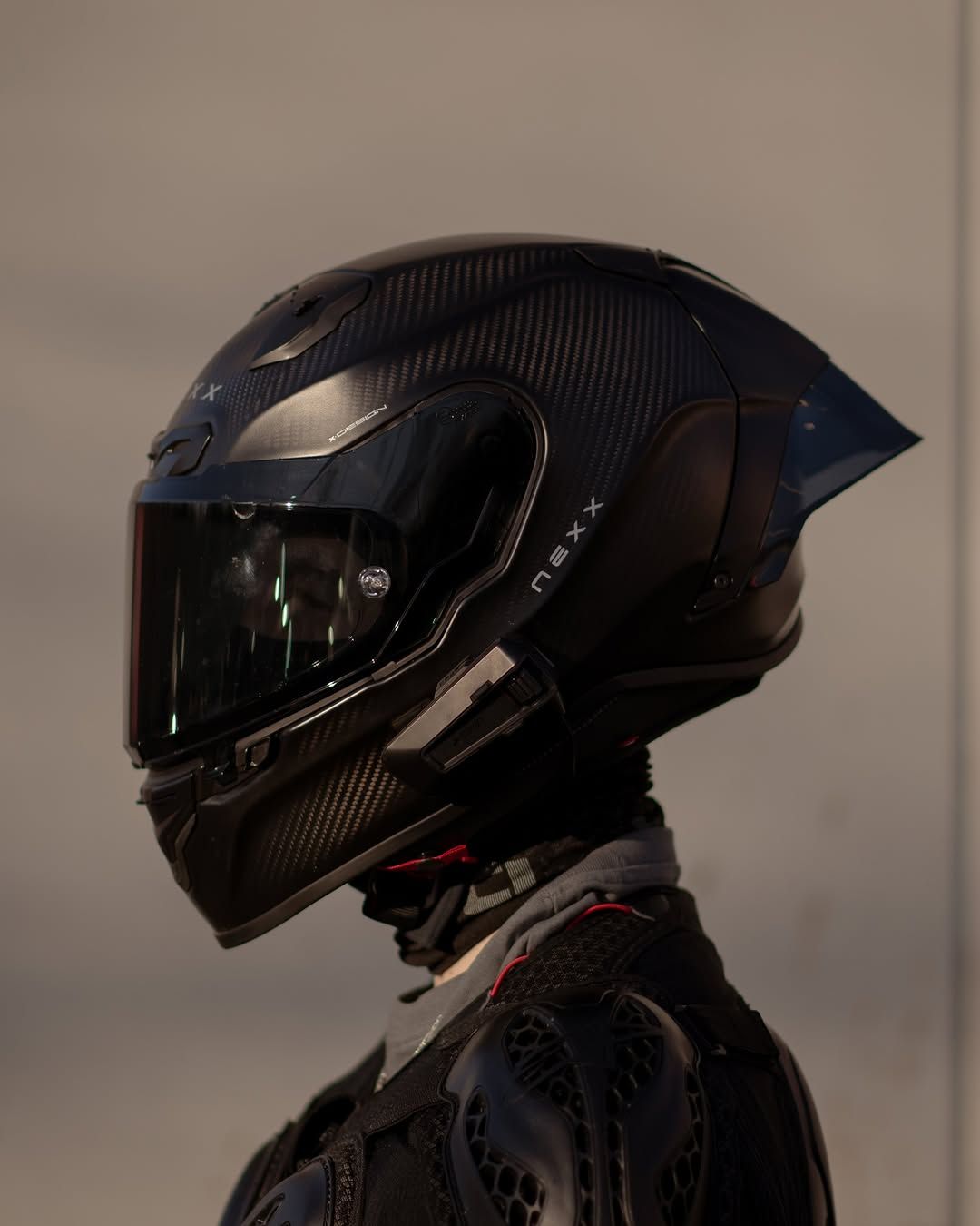 Carbon Fiber Motorcycle Helmet Product Photography Prompt
