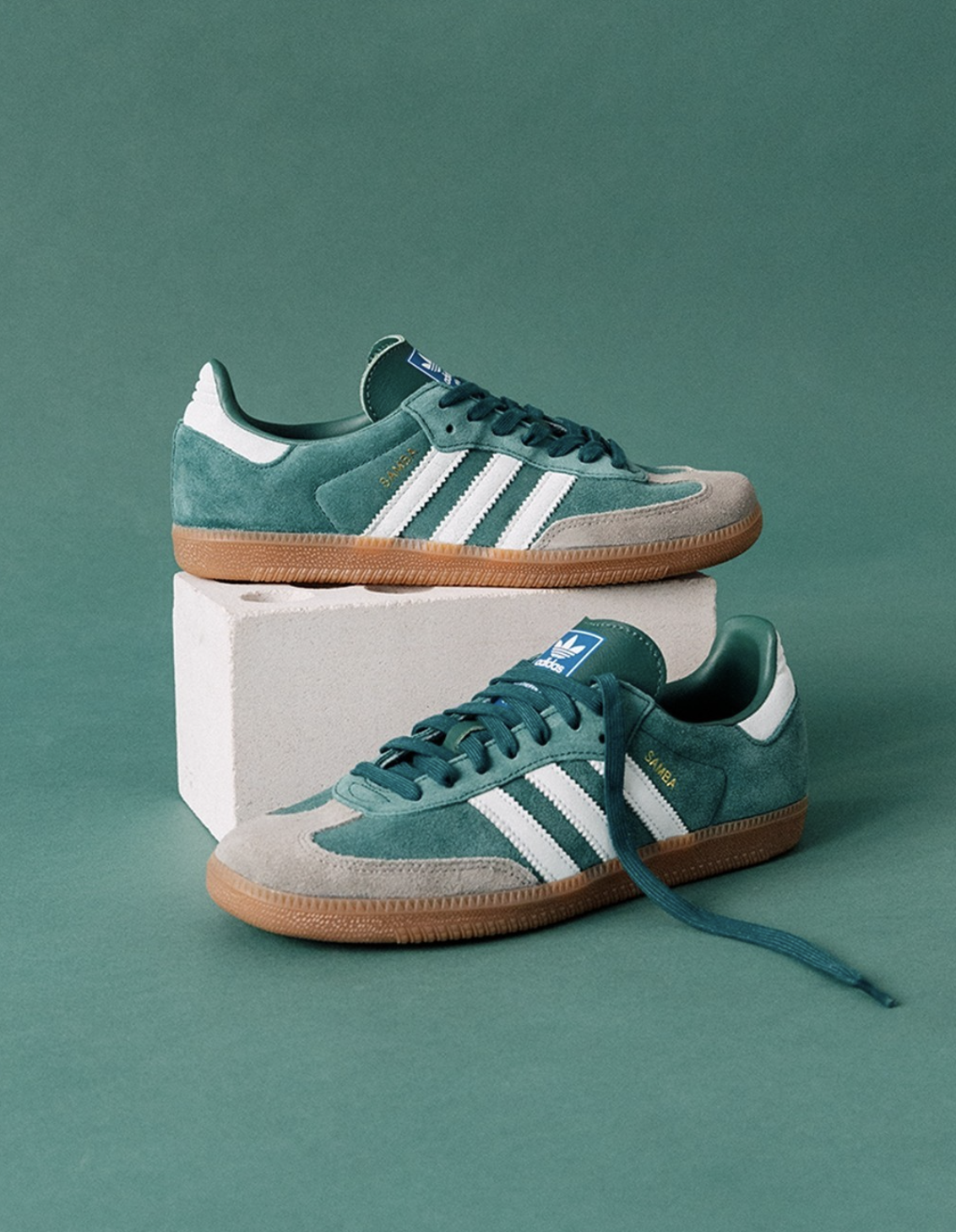 Green Suede Sneaker Product Photography Prompt