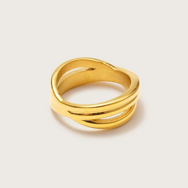 Gold Sculptural Ring AI Prompt
