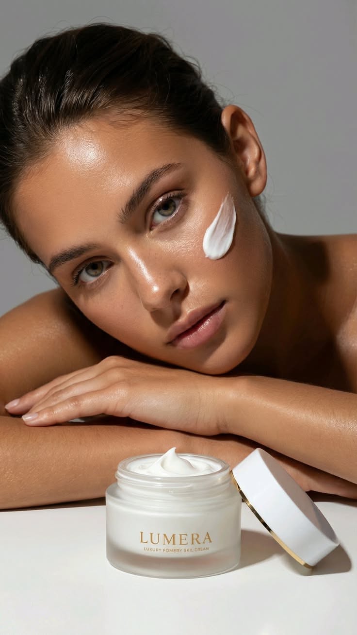 Skincare Face Cream Product Photography Prompt