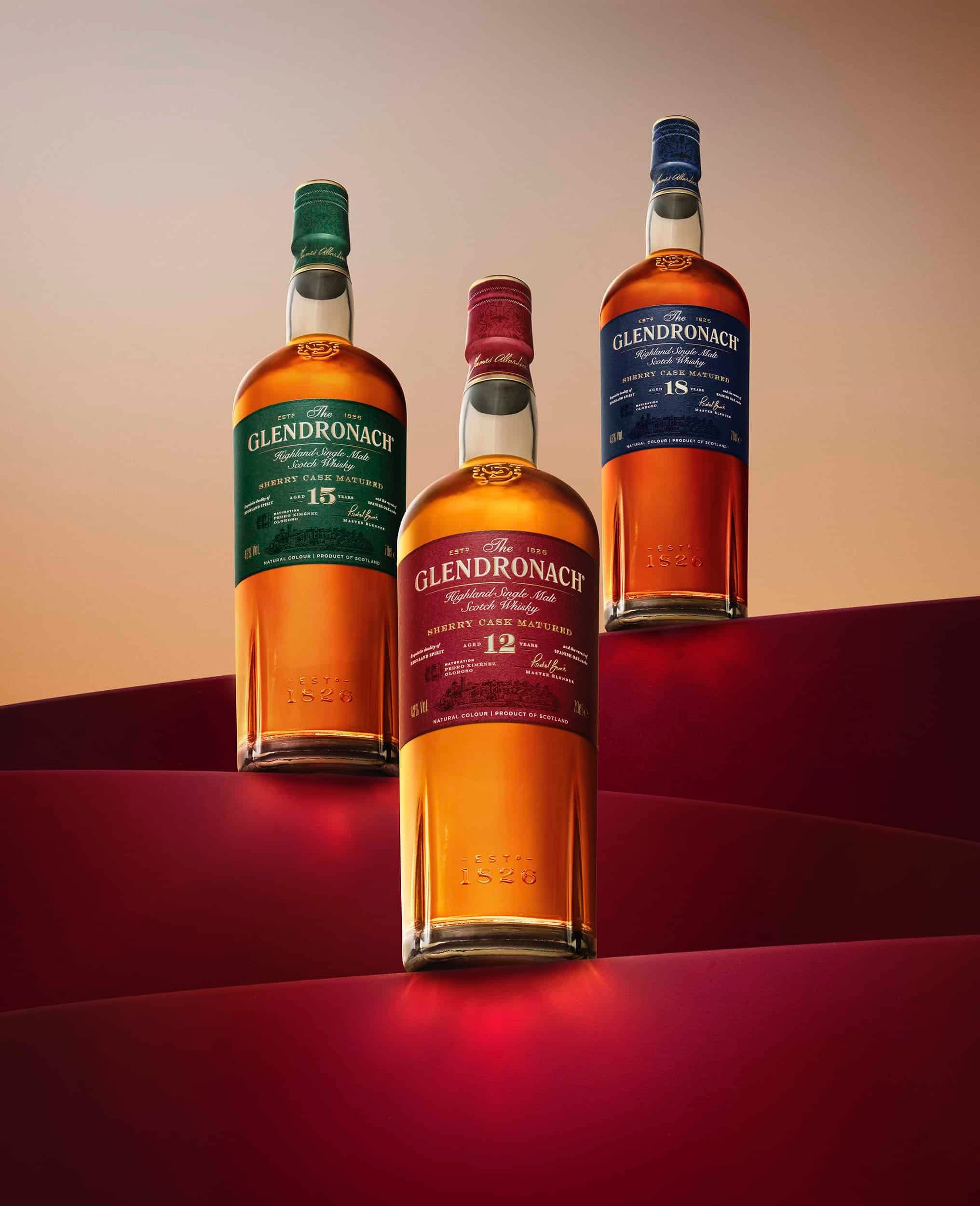 Whisky Bottle Lineup Product Photography Prompt
