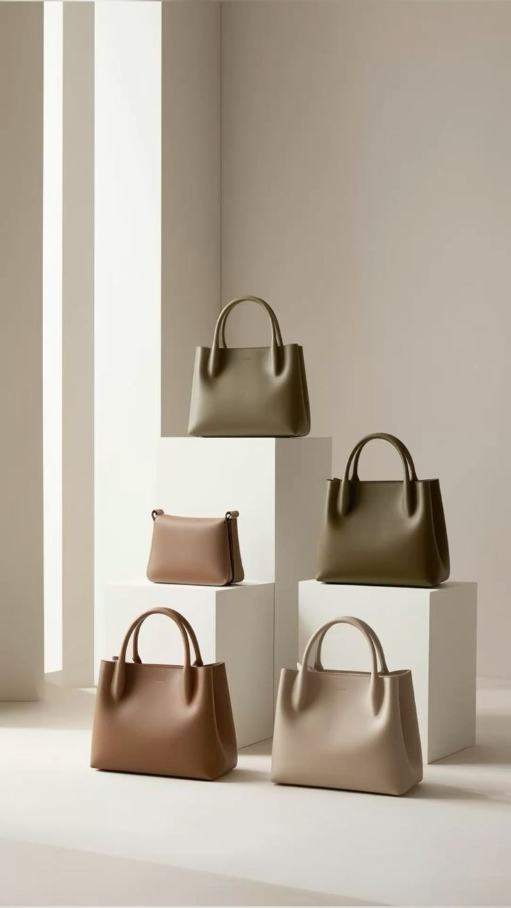 Minimalist Handbag Collection Product Photography Prompt