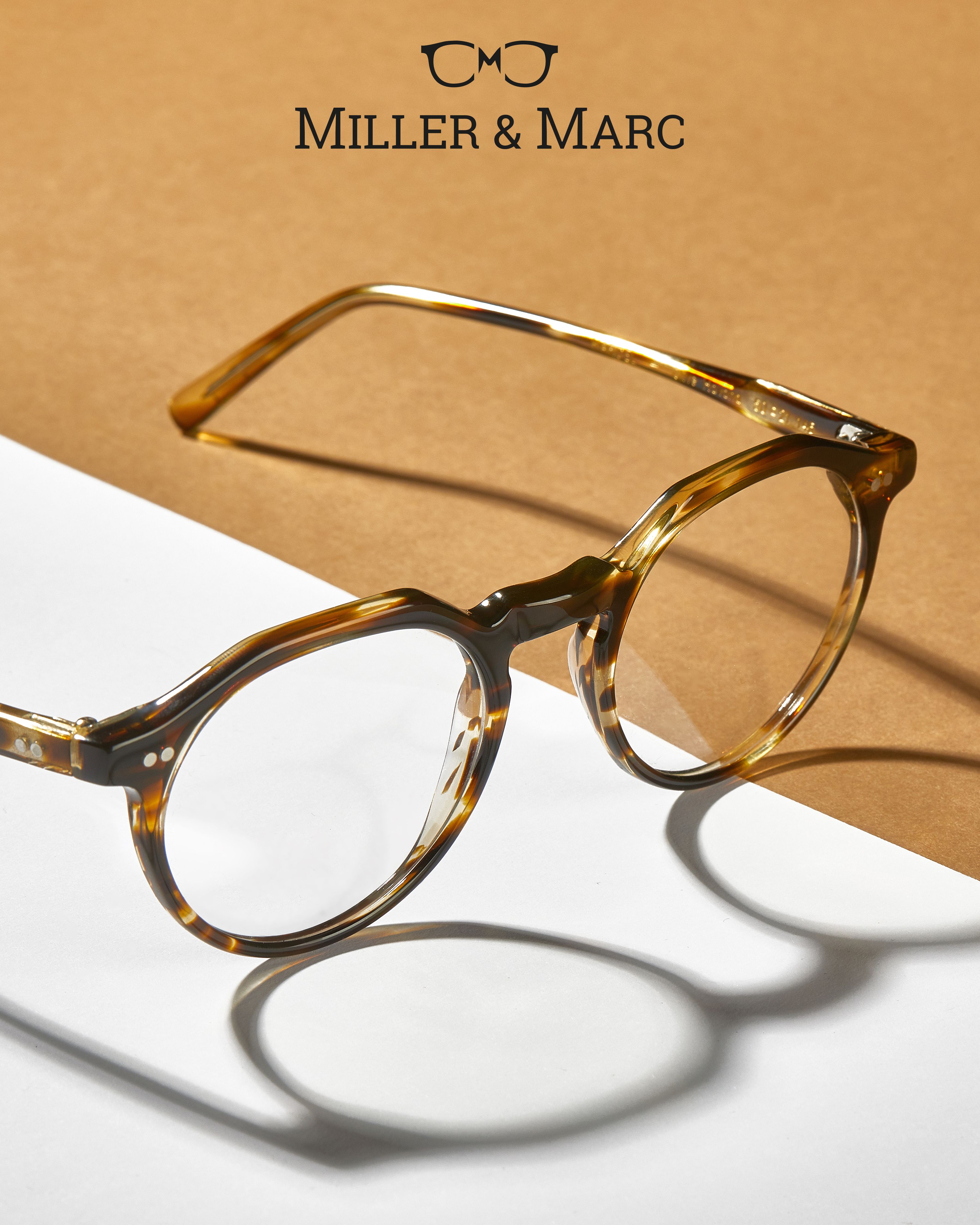 Tortoiseshell Eyeglasses Product Photography Prompt