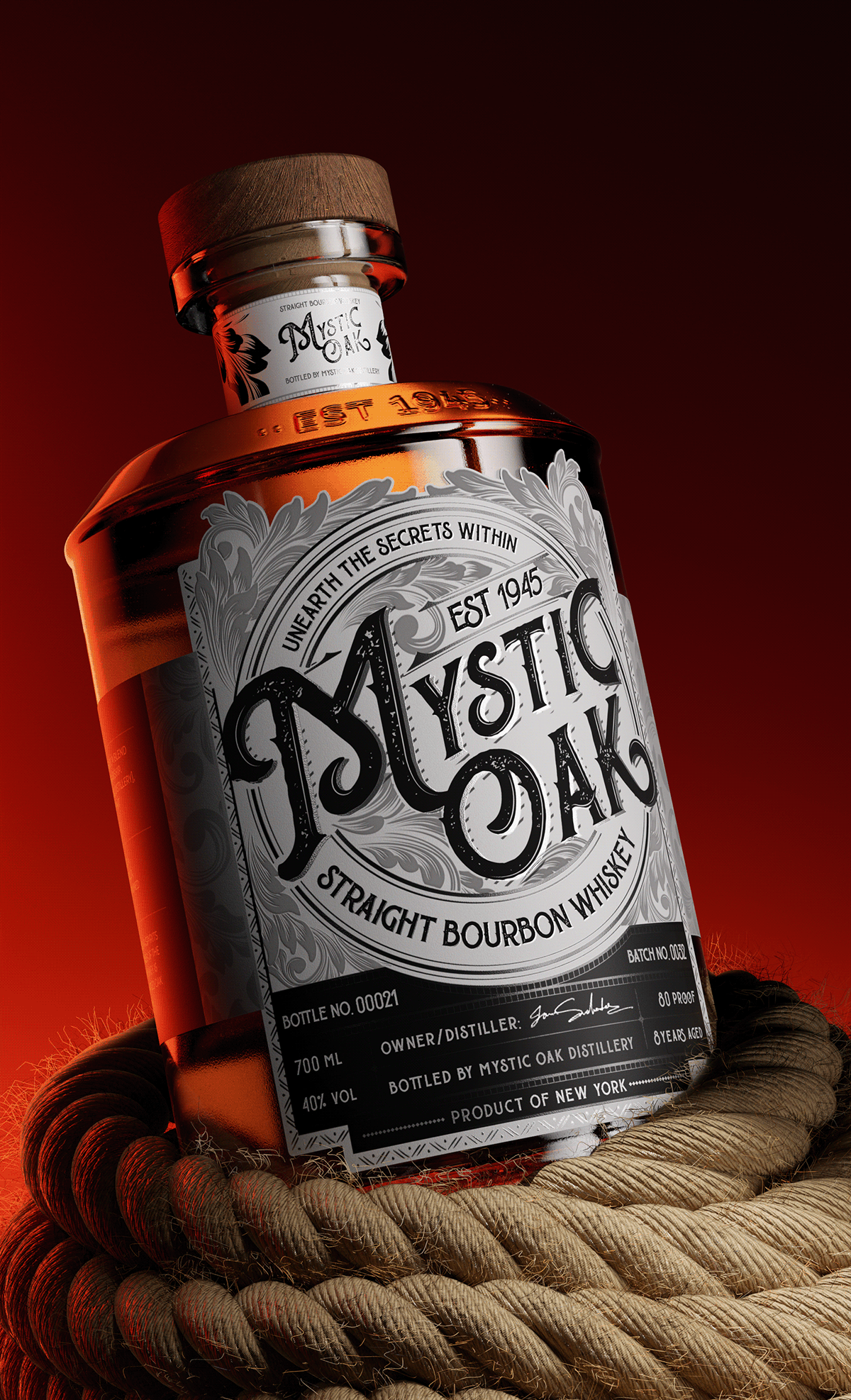 Bourbon Whiskey Bottle Product Photography Prompt