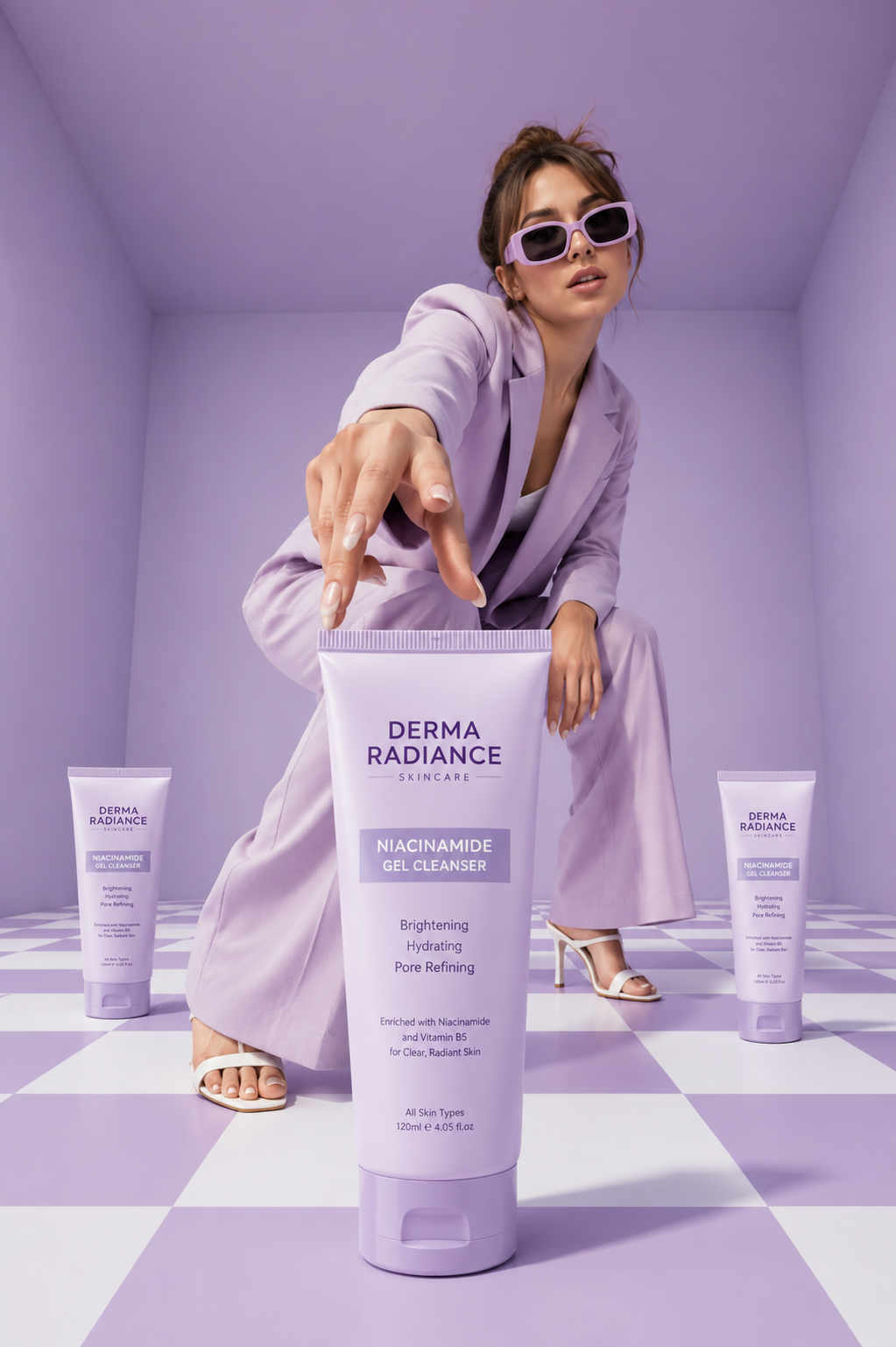 Lilac Skincare Tube Photoshoot Prompt