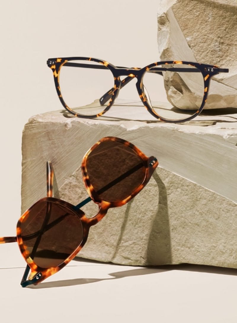 Tortoiseshell Eyewear and Sunglasses Product Photography Prompt