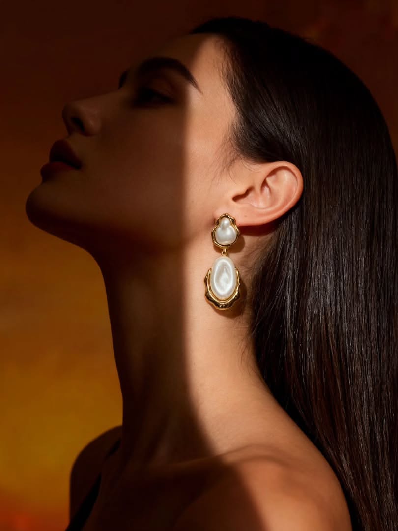 Pearl Drop Earring AI Prompt