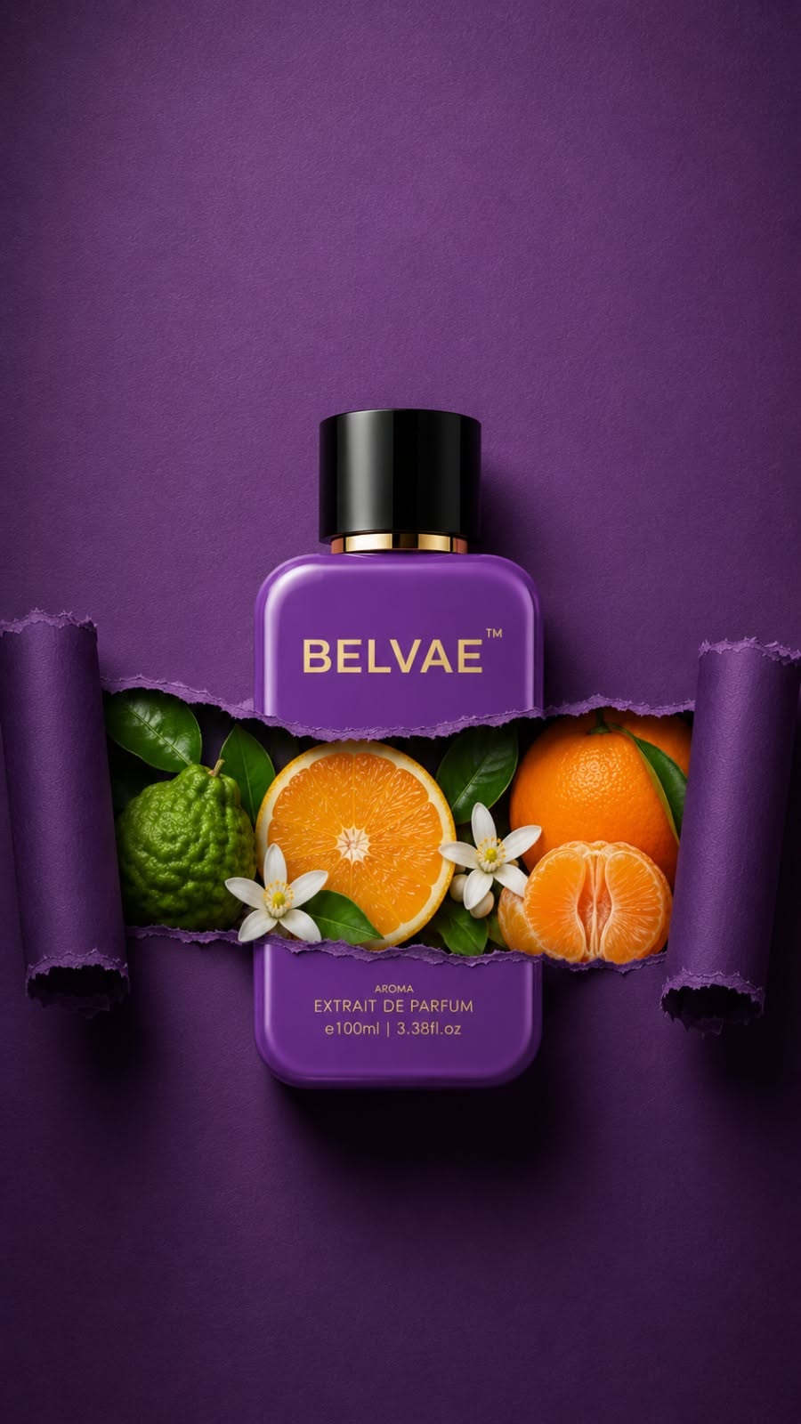 Purple Citrus Fragrance Advertising Prompt