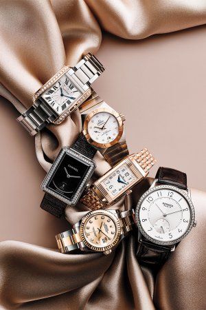 Luxury Watches on Champagne Silk AI Prompt