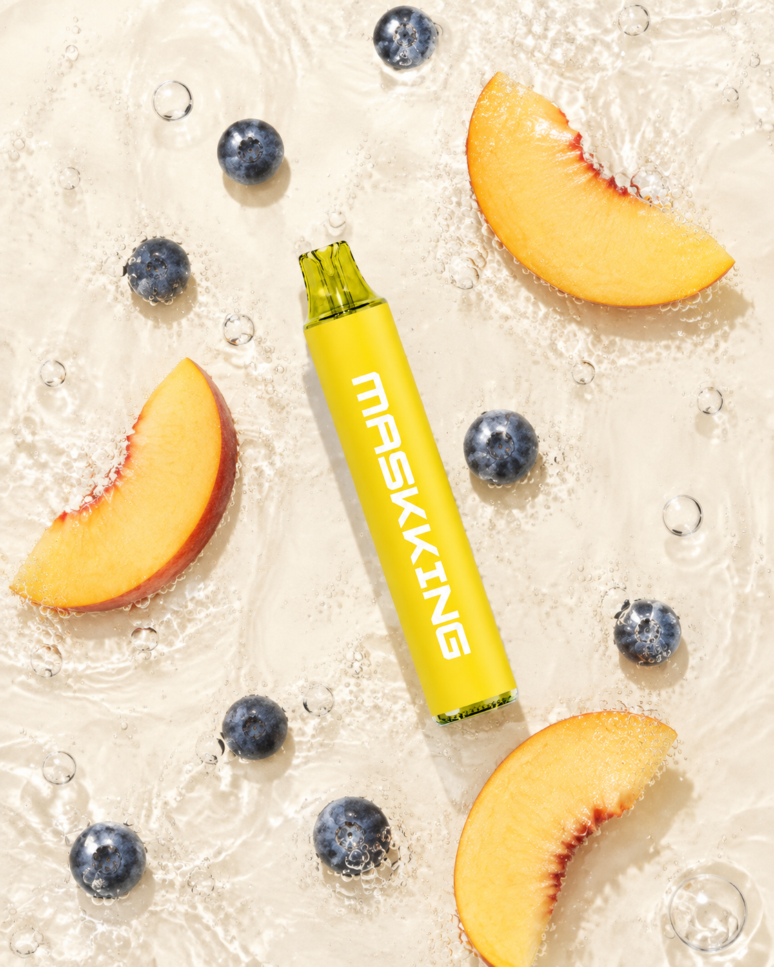 Vape Pen Fruit Water Splash Product Photography Prompt