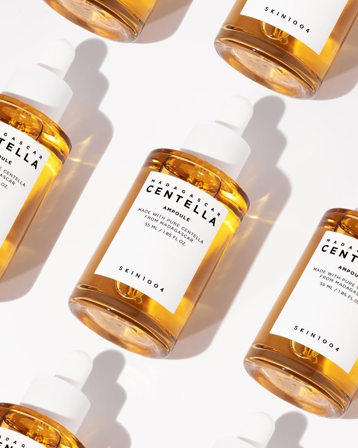 Skincare Ampoule Bottle Pattern Product Photography Prompt