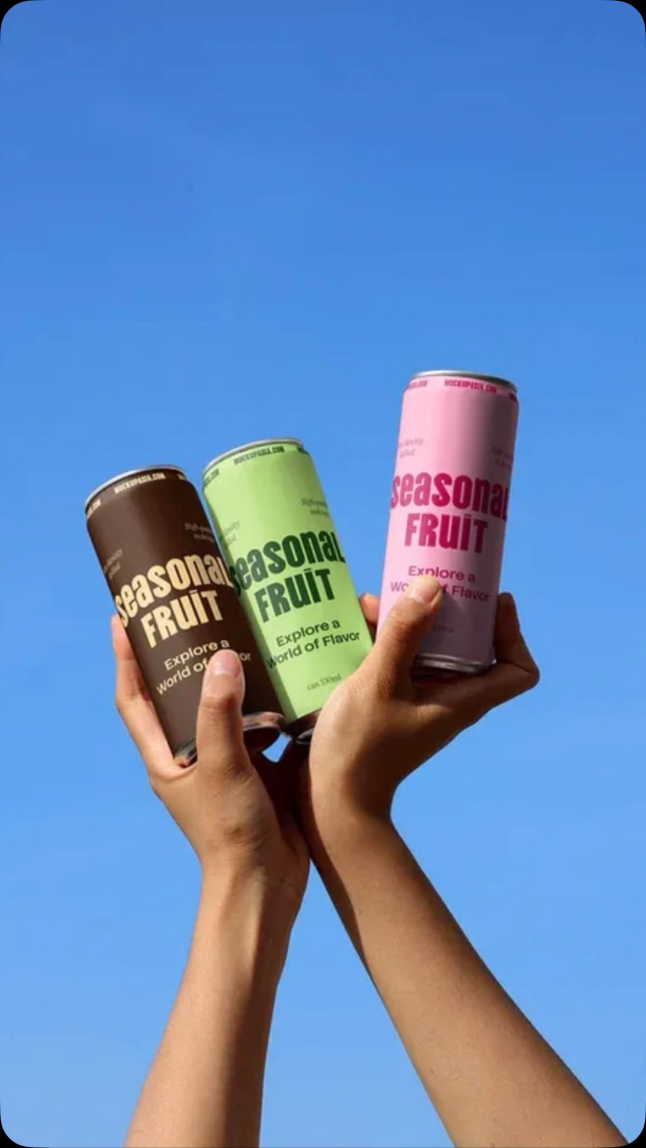 Canned Drink Trio Product Photography Prompt