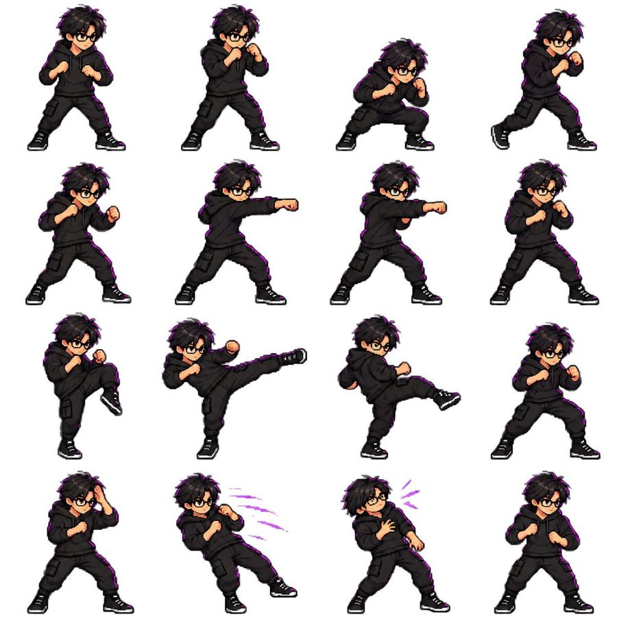 Pixel Art Animation Sprite Sheet
