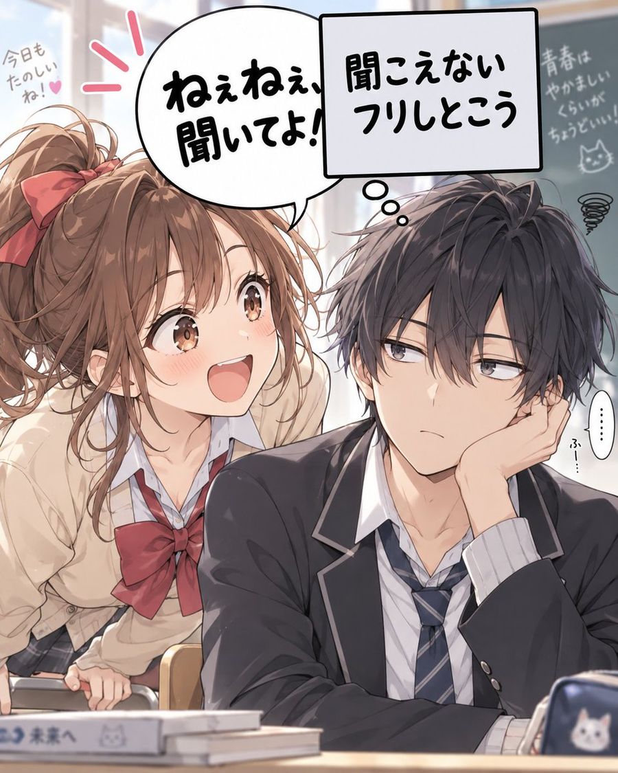 Manga Dialogue Scene with Bubbles