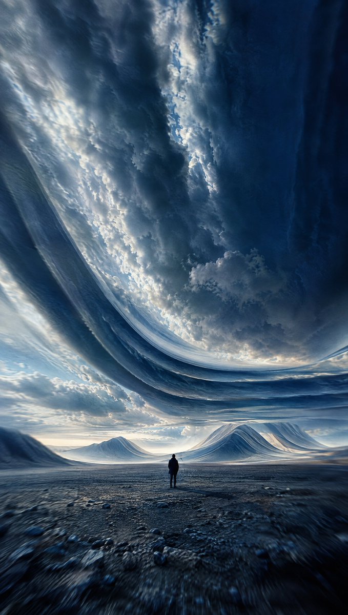 Folded Storm Sky Landscape