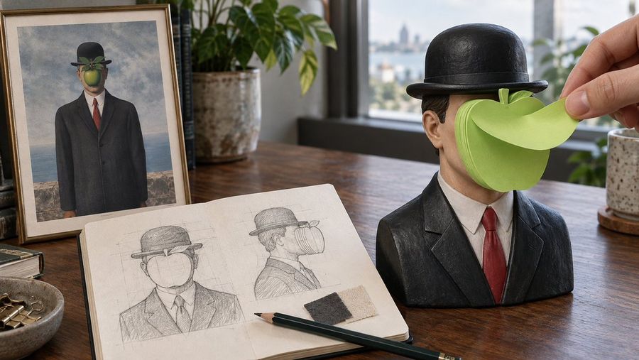 The Son of Man Sticky Note Holder Concept Design