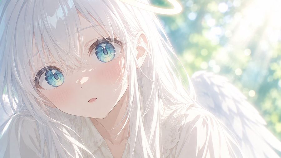 Ethereal Angel Girl Close-Up