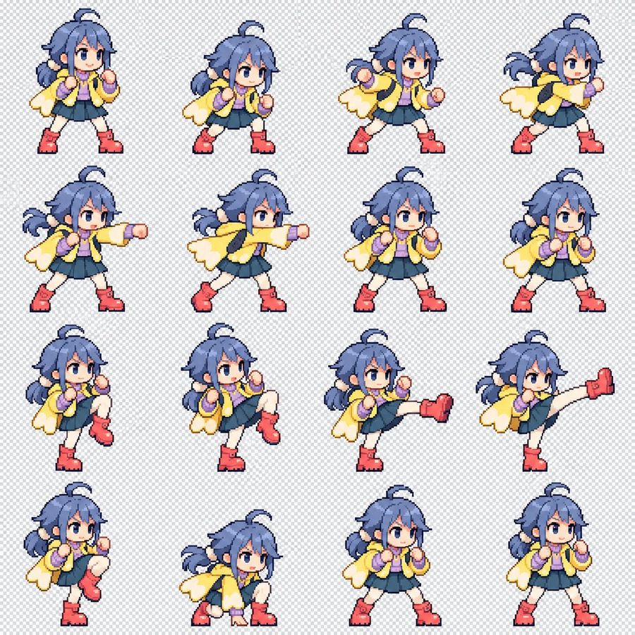 Chibi Fighter Sprite Sheet