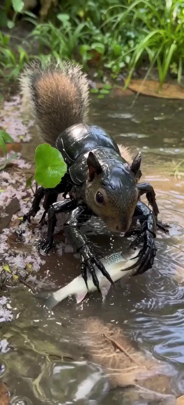 Crocodile Consuming Flying Fish