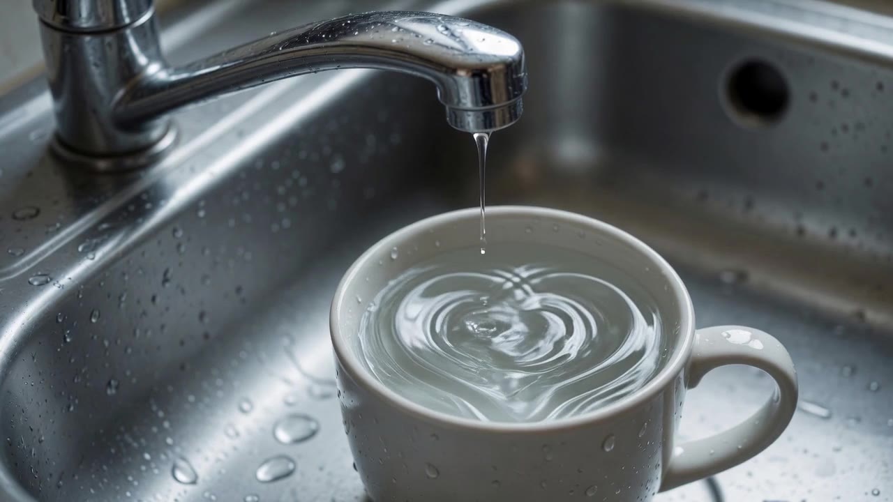 Water Drip Heart Ripples