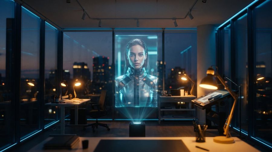 Holographic Canvas Glass Studio