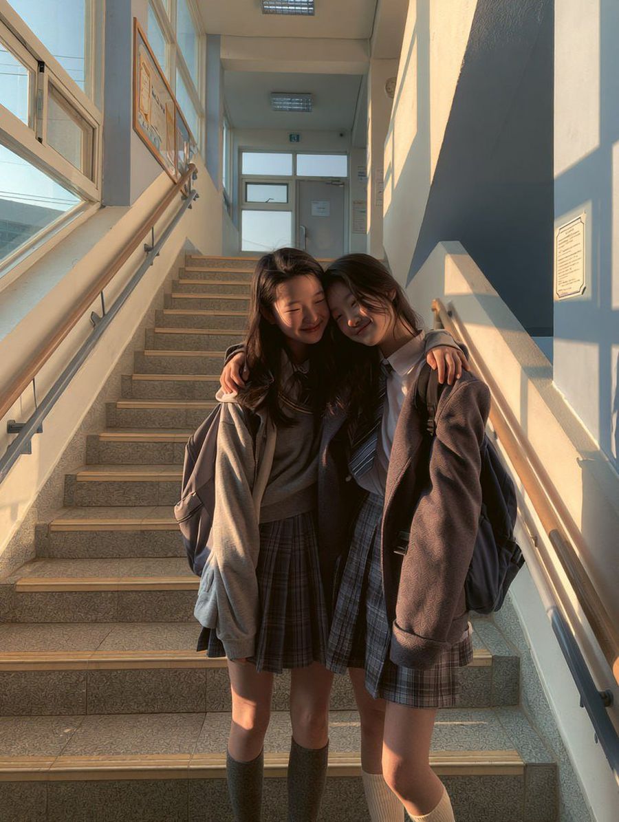 Korean School Candid Portrait