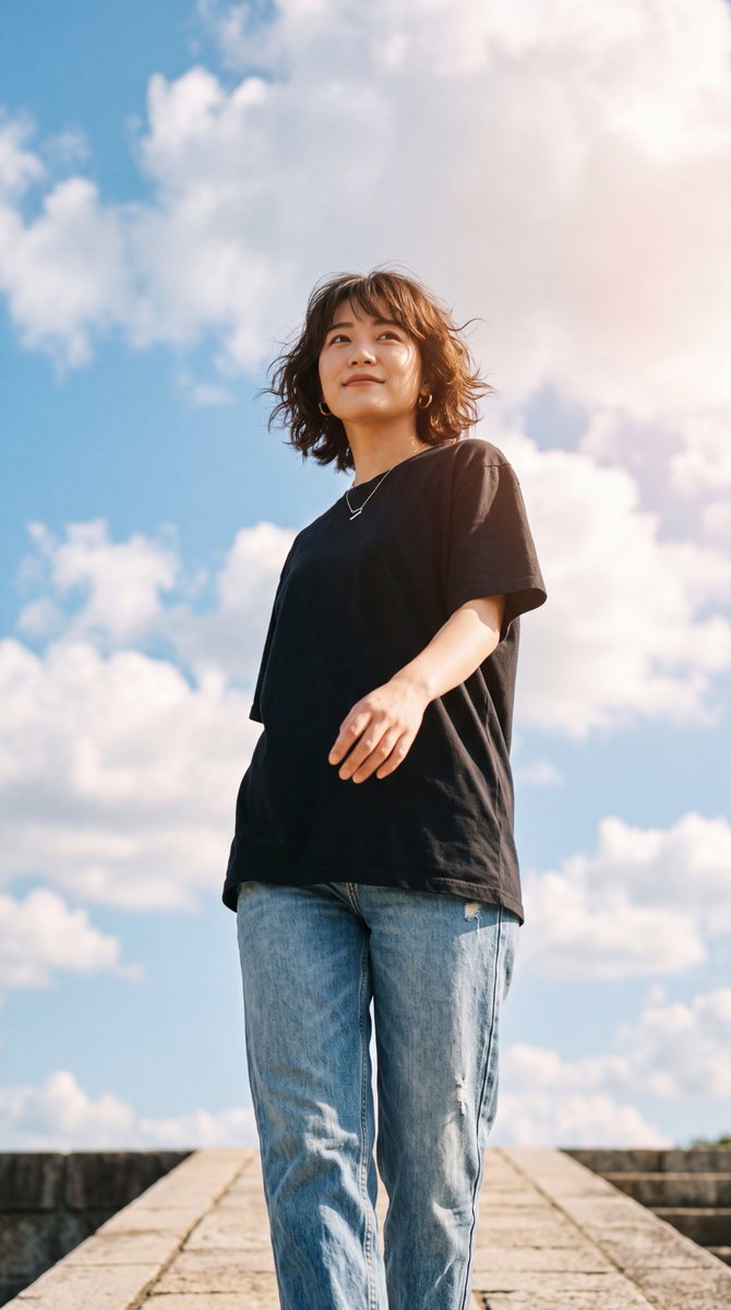 Low Angle Fashion Portrait