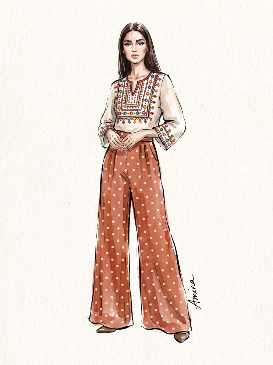 Watercolor Fashion Sketch