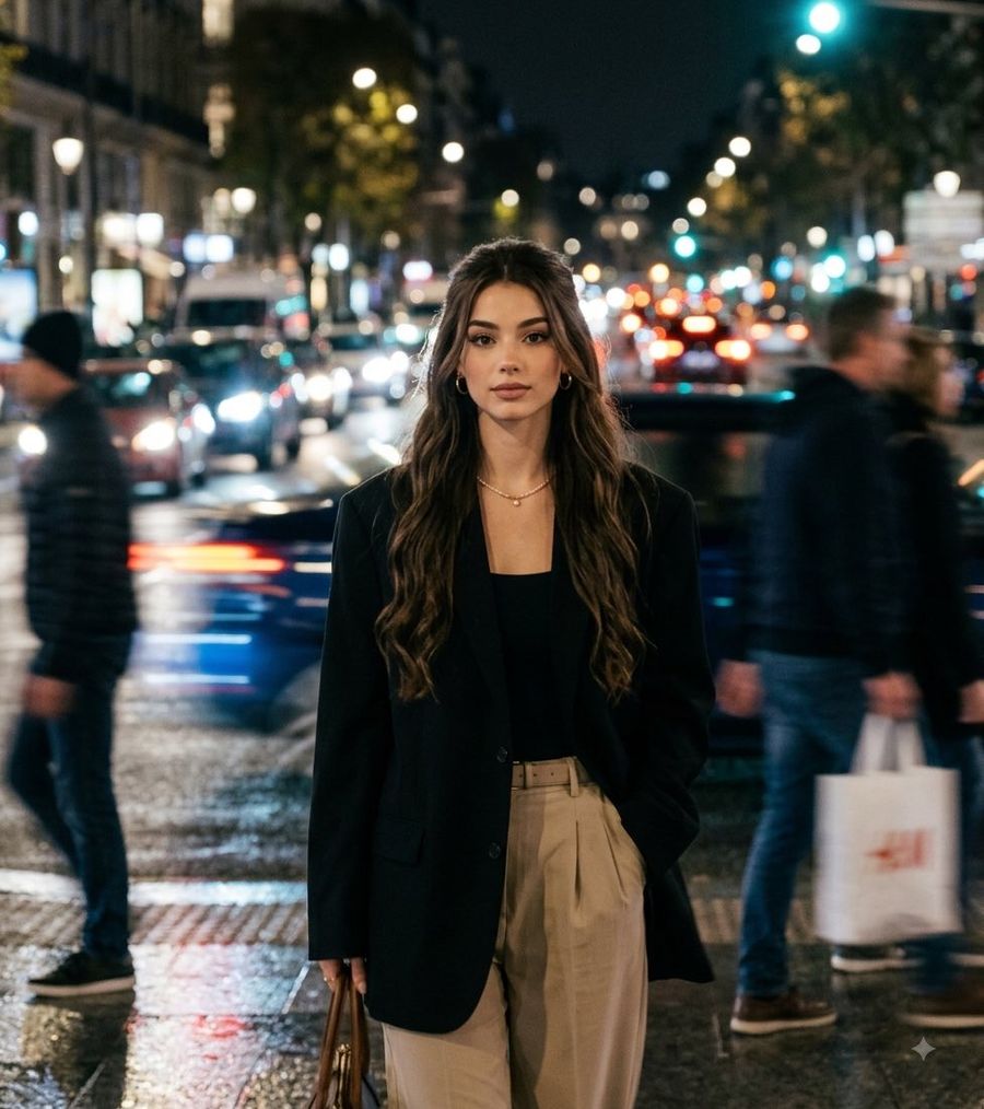 Candid Night Street Motion Blur