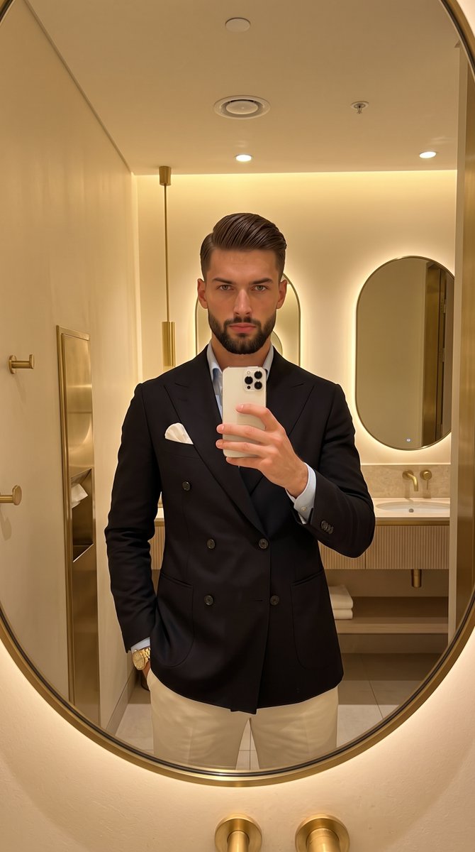 Classic Gentleman Mirror Selfie