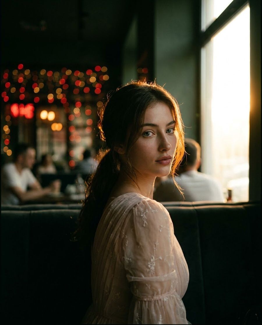 Nostalgic Cafe Film Portrait