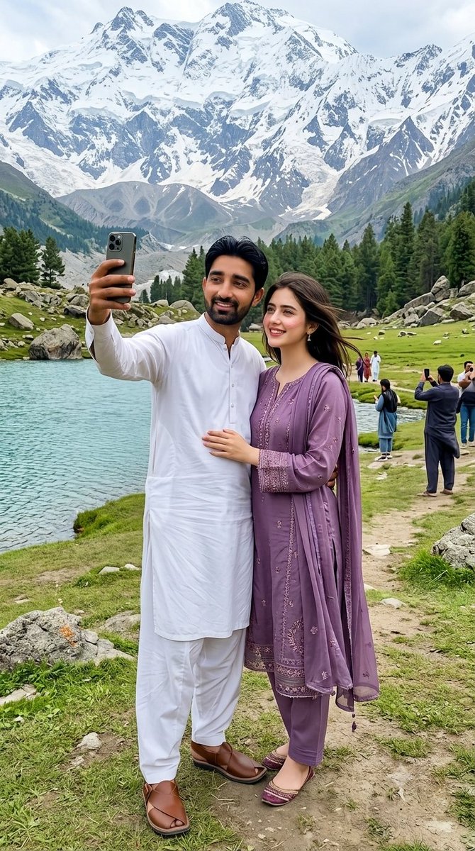 South Asian Couple Skardu Travel Photo