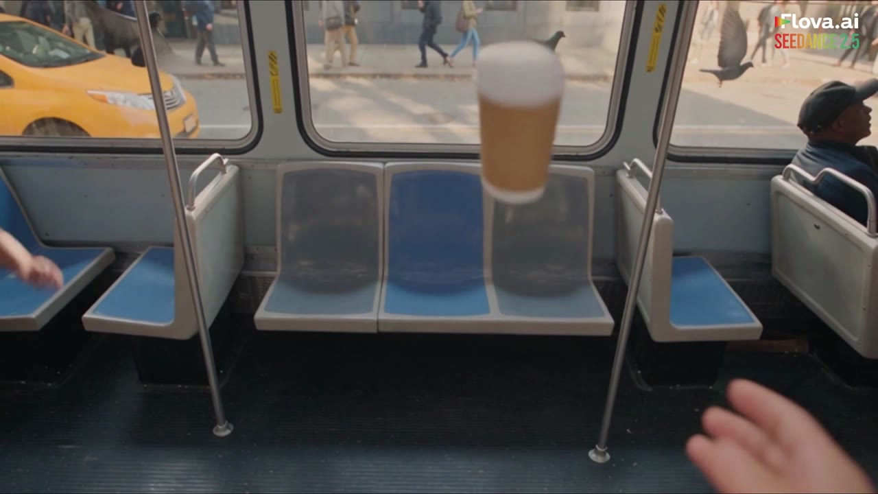 Cinematic Bus Time Freeze Comedy